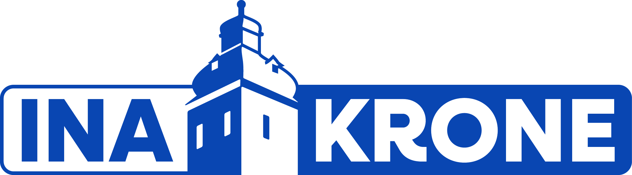 Logo von Ina Krone mit grafischem Schloss-Turm Pfedelbach – Kandidatin für die Bürgermeisterwahl Pfedelbach 2026.